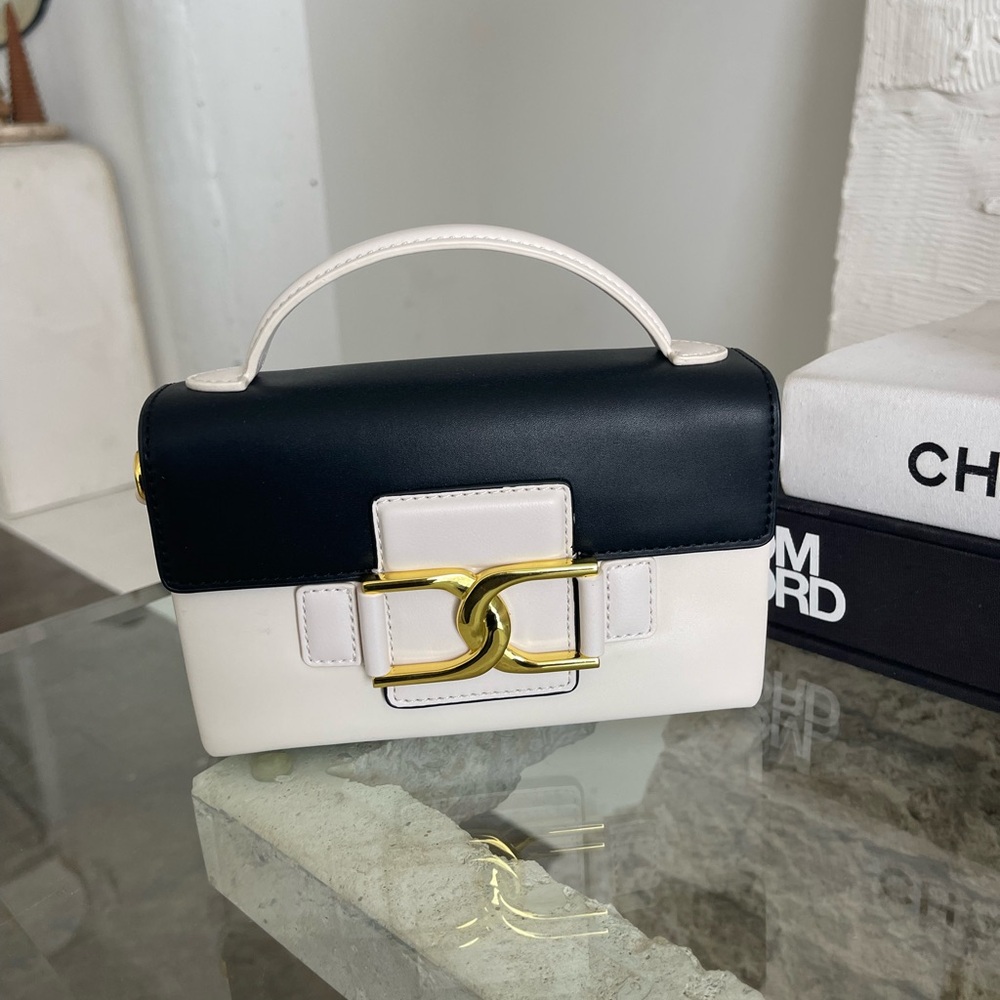 Elegant Black and Cream Handbag